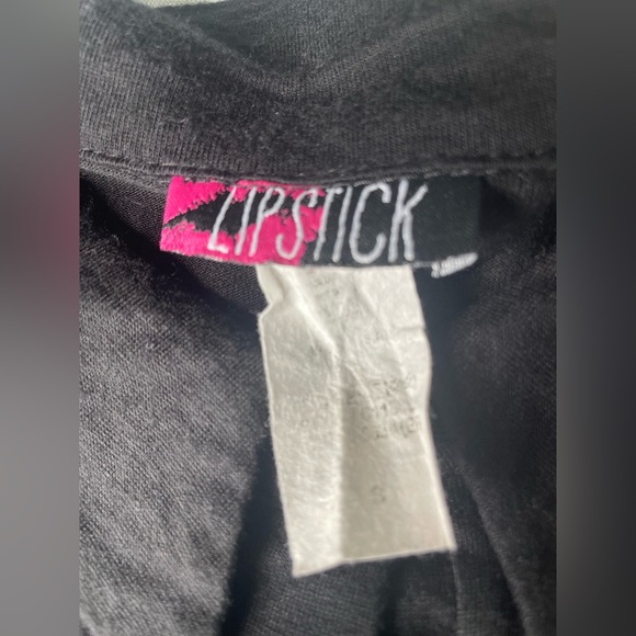 Lipstick Women’s Sleeveless Collard Button Down Blouse Shirt w/Crosses - Picture 3 of 6